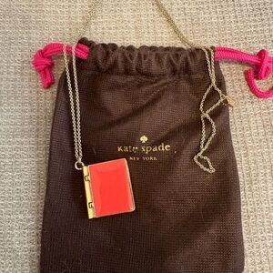 Kate Spade Orange and Gold Necklace